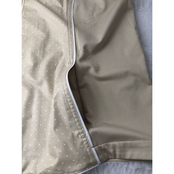 Chico's Zenergy Sz 3 / XL Extra Large Golf Gold Polka Dots Spotted Print 2 Pocke - Picture 4 of 7